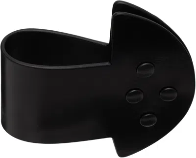 Rick Owens Black Hollywood Anthem Snaps Cuff Bracelet