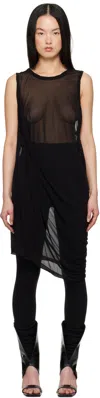 Rick Owens Black Hollywood Anthem Tank Top In 09 Black