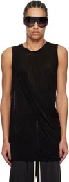 Rick Owens Black Hollywood Anthem Tank Top In 09 Black