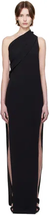 Rick Owens Black Hollywood Athena Arrowhead Maxi Dress In 09 Black