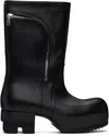 Rick Owens Black Hollywood Bahaus Ballast Boots In 09 Black