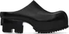 Rick Owens Black Hollywood Ballast Mules In 09 Black