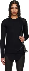 Rick Owens Black Hollywood Basic Ls T-shirt In 09 Black