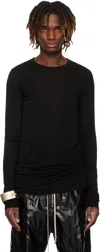 Rick Owens Black Hollywood Basic Ls T-shirt In 09 Black