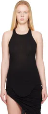 Rick Owens Black Hollywood Basic Rib Tank Top In Black