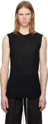 Rick Owens Black Hollywood Basic Sl Tank Top In 09 Black