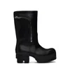 Rick Owens Black Hollywood Bauhaus Ballast Pull Boots In Black