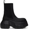 Rick Owens Mega Bumper Beatle Leather Chelsea Boots In 99 Black/black