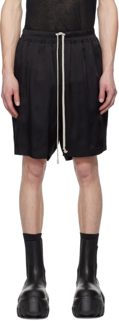 Rick Owens Black Hollywood Boxers Shorts In 09 Black