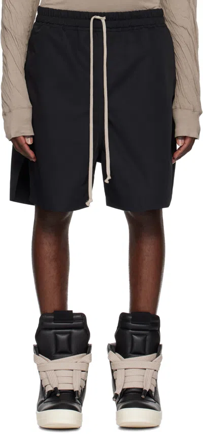 Rick Owens Black Hollywood Boxers Shorts In 09 Black