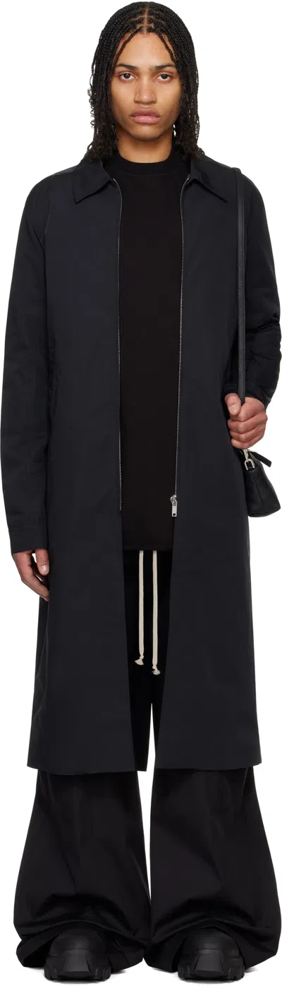 Rick Owens Black Hollywood Brad Coat In 09 Black