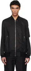 Rick Owens Man Jacket Black Size 38 Cotton, Silk, Virgin Wool In 09 Black