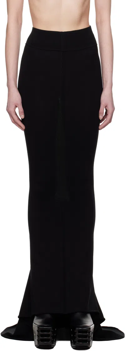 Rick Owens Black Hollywood Dauphine Maxi Skirt In 09 Black