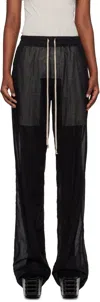 Rick Owens Black Hollywood Dietrich Drawstring Lounge Pants In 09 Black