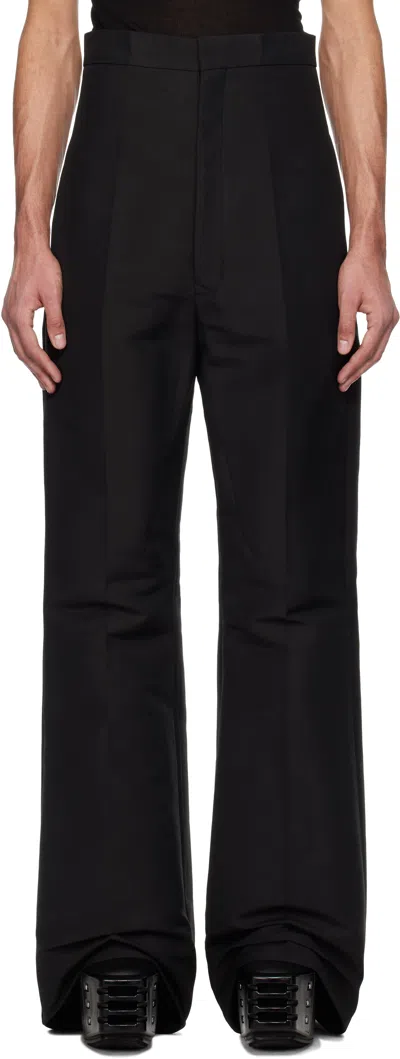 Rick Owens Black Hollywood Dirt Bolan Trousers In 09 Black