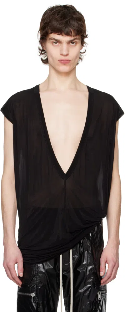 Rick Owens Black Hollywood Dylan T-shirt In 09 Black