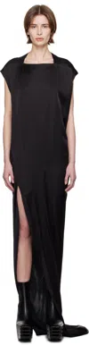 Rick Owens Black Hollywood Edfu Maxi Dress In 09 Black