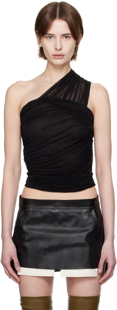 RICK OWENS BLACK HOLLYWOOD EDFU TOP