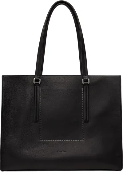 Rick Owens Black Hollywood Edith Shopper Tote In 09 Black