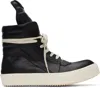 Rick Owens Creep Geobasket Leather Sneakers In Black