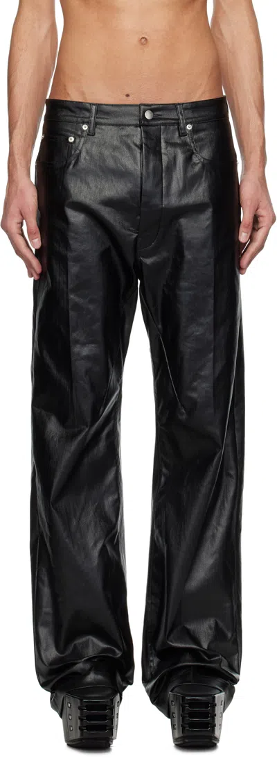 Rick Owens Black Hollywood Geth Jeans In 09 Black