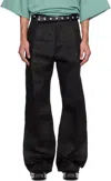 Rick Owens Black Hollywood Geth Jeans In 09 Black