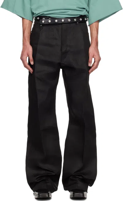 Rick Owens Black Hollywood Geth Jeans In 09 Black