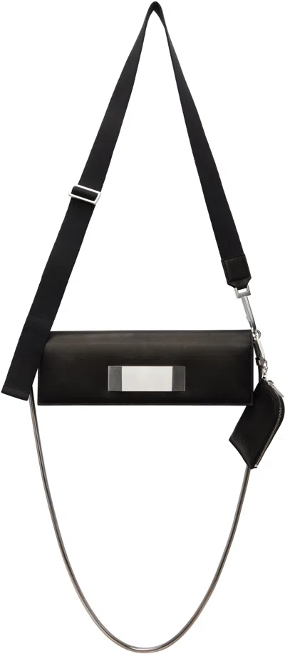 Rick Owens Black Hollywood Griffin Baguette Bag
