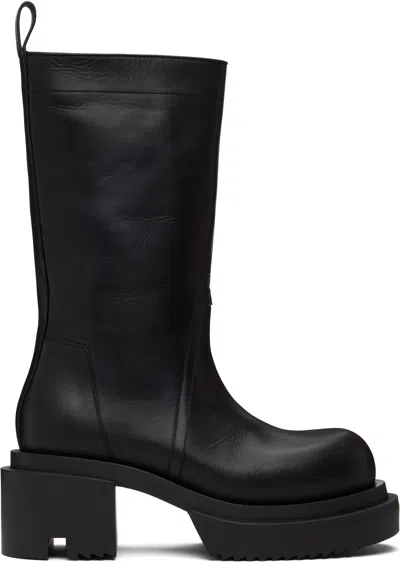 Rick Owens Black Hollywood Groppone Bogun Boots
