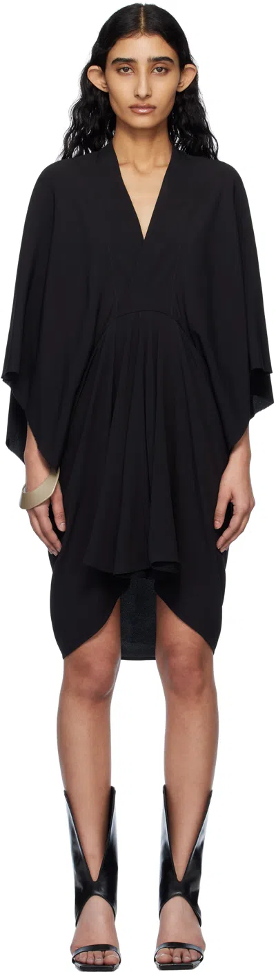 Rick Owens Black Hollywood Half Moon Minidress
