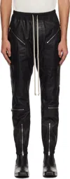 Rick Owens Black Hollywood Headon Leather Pants In Black