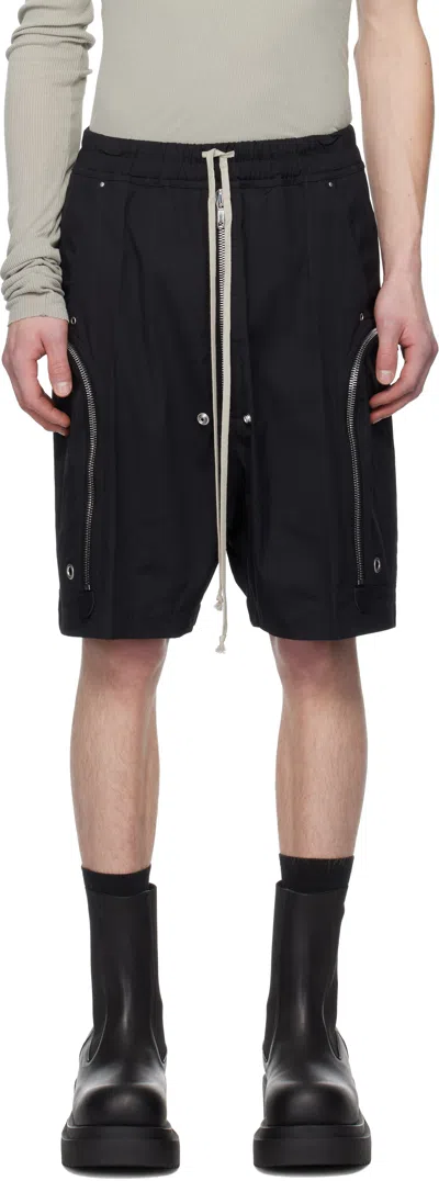 RICK OWENS BLACK HOLLYWOOD HEAVY BAUHAUS BELA SHORTS