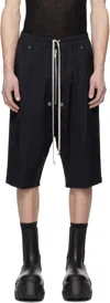 Rick Owens Black Hollywood Heavy Bela Pods Shorts In 09 Black