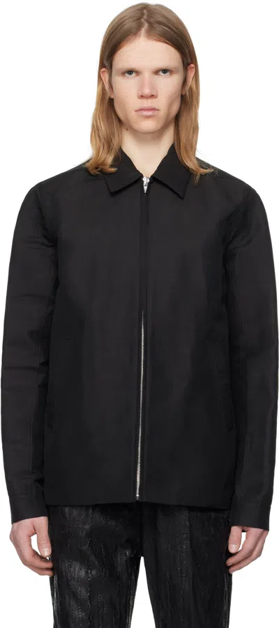 Rick Owens Black Hollywood Heavy Brad Jacket In 09 Black