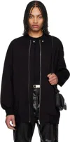 Rick Owens Black Hollywood Jumbo Flight Bomber Jacket In 09 Black