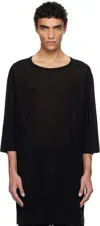 Rick Owens Black Crewneck T-shirt In 09 Black