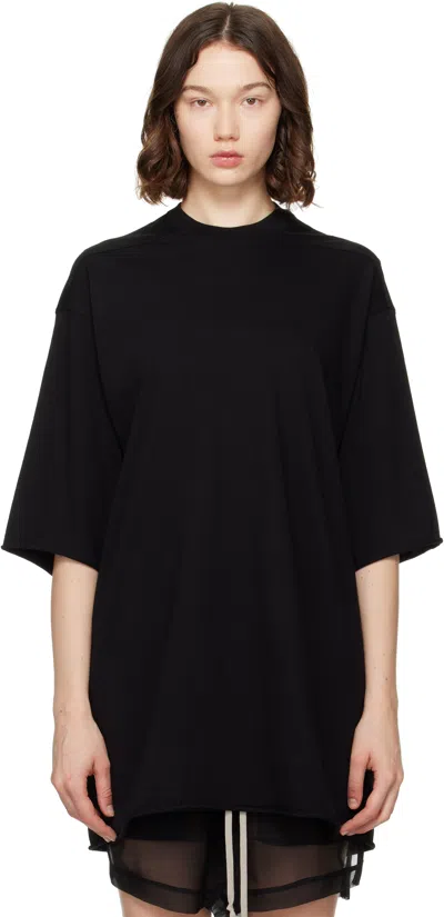 RICK OWENS BLACK HOLLYWOOD JUMBO SS T-SHIRT