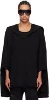 Rick Owens Black Hollywood Kaftan Hoodie In 09 Black