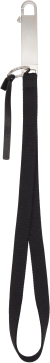 Rick Owens Black Hollywood Large Neck Hook Keychain In 09 Black