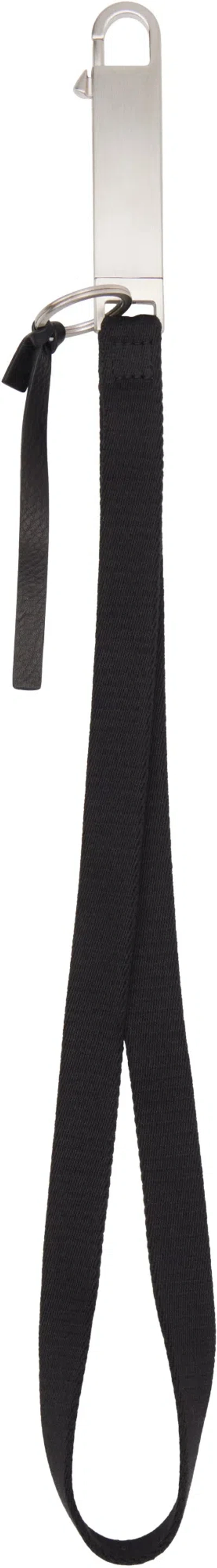 Rick Owens Black Hollywood Large Neck Hook Keychain
