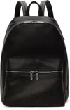 Rick Owens Black Hollywood Leather Backpack In 09 Black