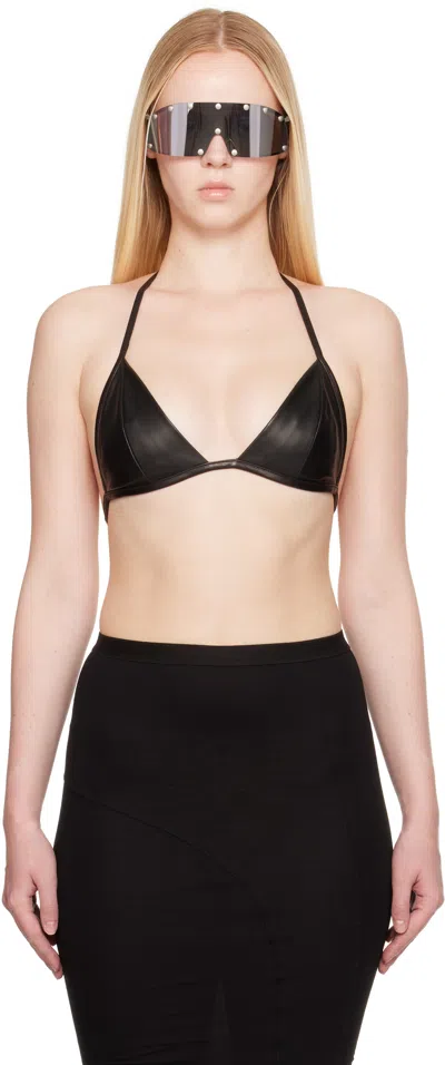 Rick Owens Black Hollywood Leather Bra