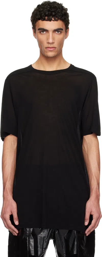 Rick Owens Black Hollywood Level T-shirt In 09 Black