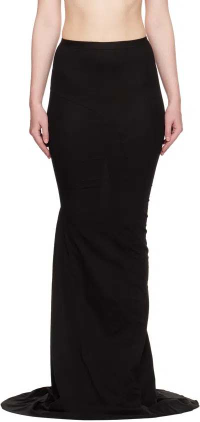 Rick Owens Black Hollywood Lido Maxi Skirt