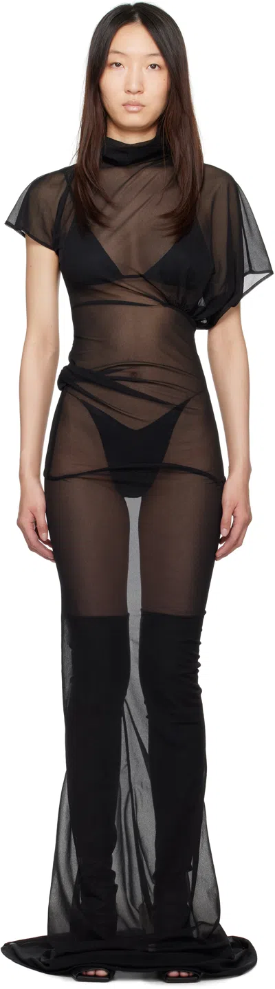 Rick Owens Black Hollywood Lilith Maxi Dress
