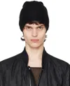 Rick Owens Black Hollywood Medium Beanie In 09 Black