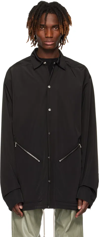 RICK OWENS BLACK HOLLYWOOD MEMBRANE TOUR JACKET