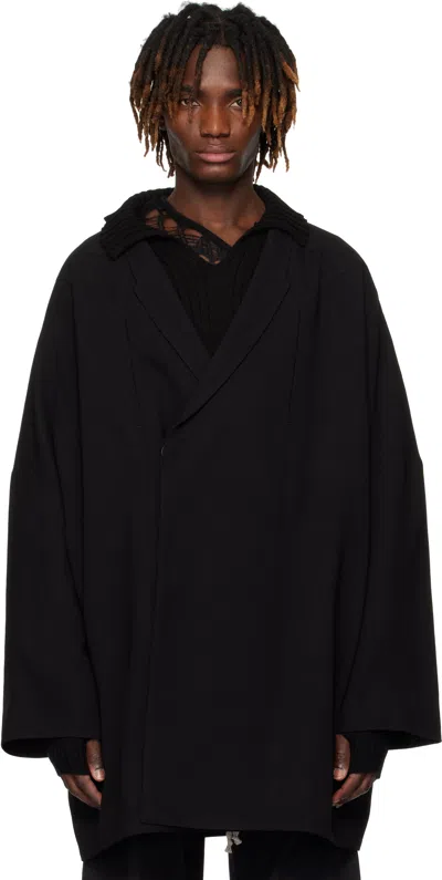 Rick Owens Black Hollywood Oversized Arrowhead Jacket In 09 Black