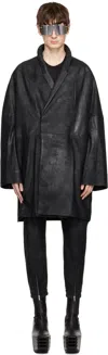 Rick Owens Black Hollywood Oversized Arrowhead Jmf Leather Jacket In 09 Black