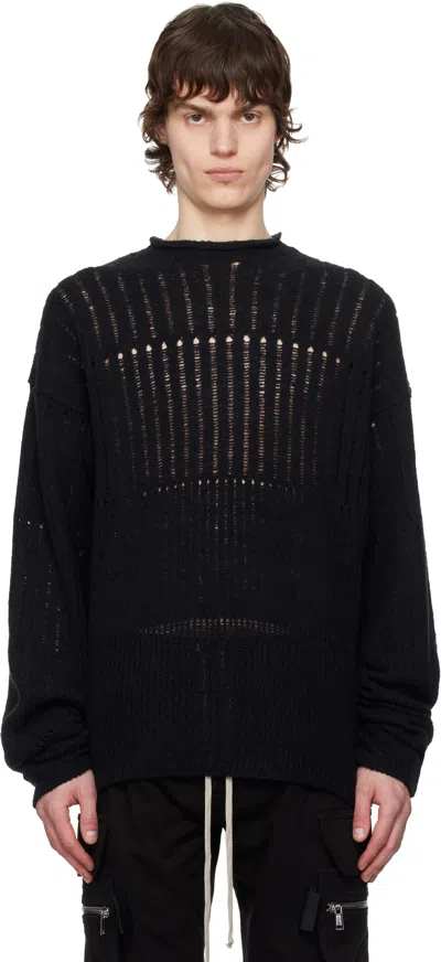 Rick Owens Black Hollywood Oversized Pull Sweater
